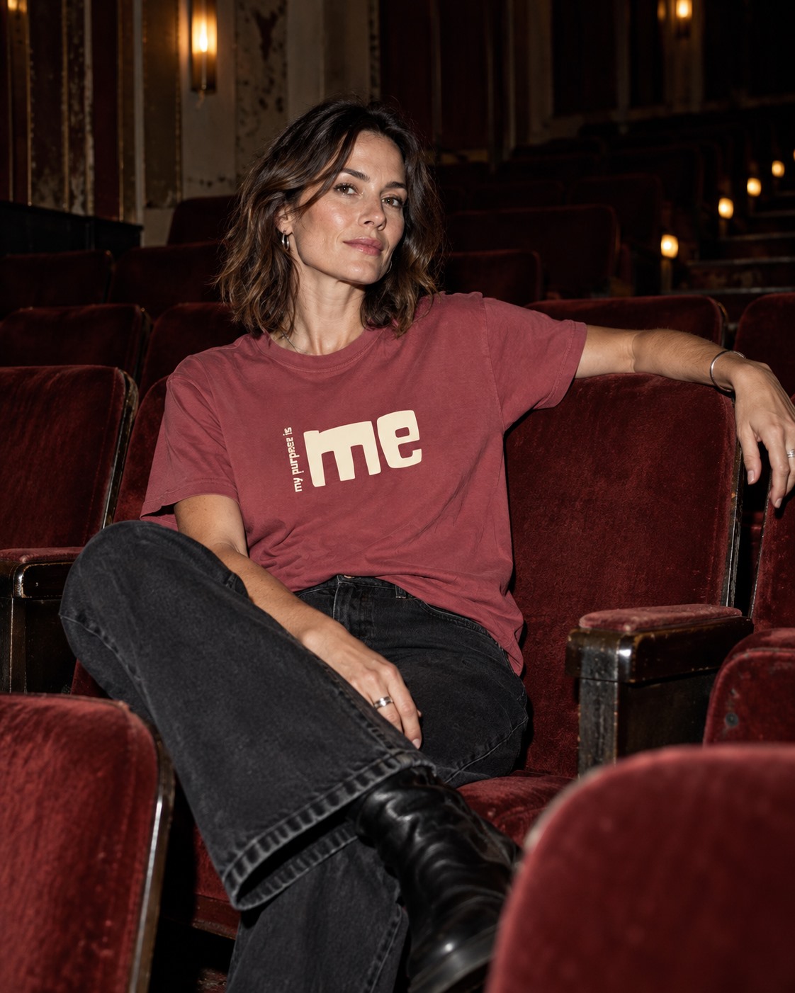 My Purpose Is Me T-shirt Rust Woman Vintage Cinema